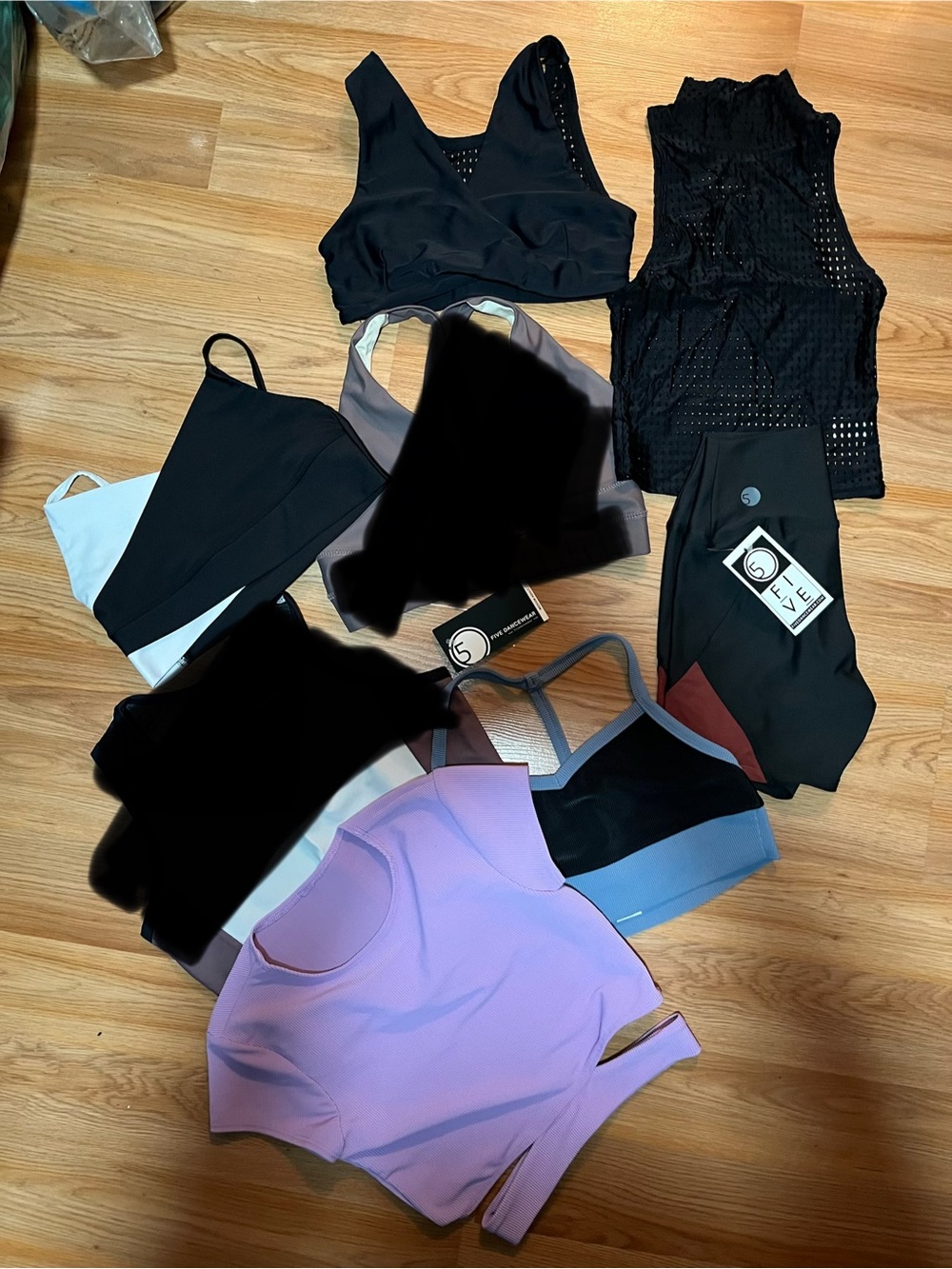 Five the Label Sport Bra Crop Top Bundle adult sz S & M